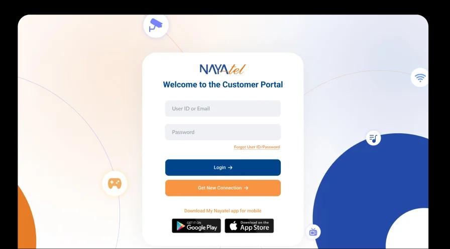 Nayatel internet customer portal interface